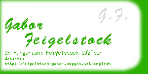 gabor feigelstock business card